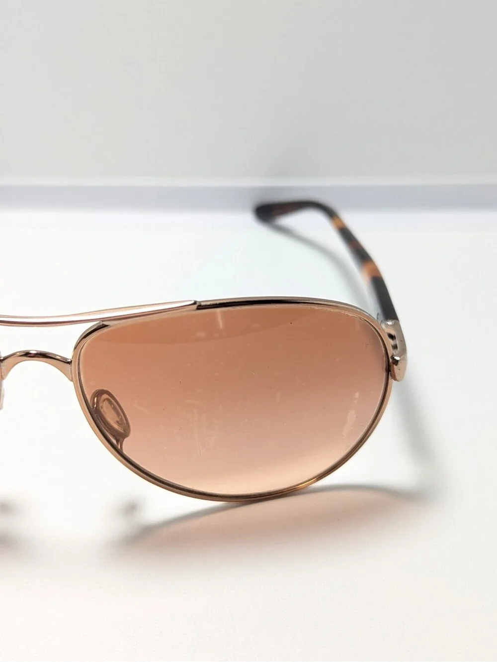 Oakley Feedback 004079-01 Brown Gradient Tortoise Aviator Women's Sunglasses